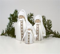 Tomte med hjärtband mellan, vit